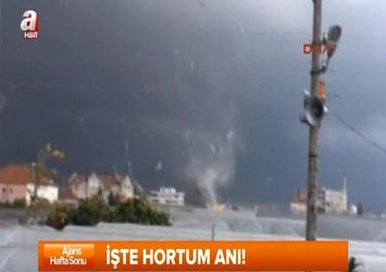 Akdeniz'de fırtına ve hortum, işte o anlar