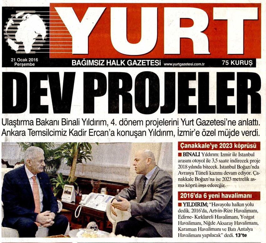 Binali Yıldırım CHP'nin gazetesine manşet oldu - 1