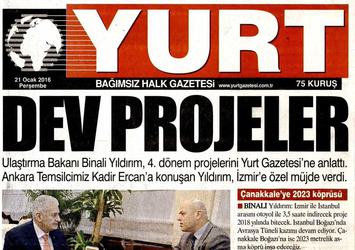Binali Yıldırım CHP'nin gazetesine manşet oldu