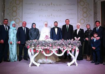 Erdoğan ve Davutoğlu nikah şahidi oldu