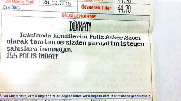 Emniyet, vatandaşı faturayla uyarıyor - 1