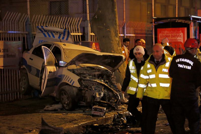 Beşiktaş'ta kaza! Bir polis şehit, bir polis yaralı - 1