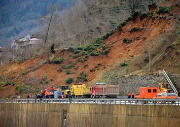 Trabzon'da heyelan