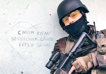 Sur'da görevli özel harekatçıdan eşine duygulandıran mesaj