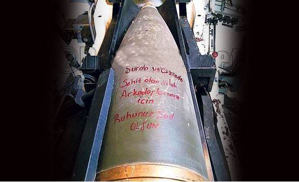 TSK mermilerin üzerine bu mesajı yazdı