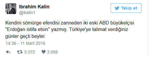 İbrahim Kalın: O günler geçti beyler - 1