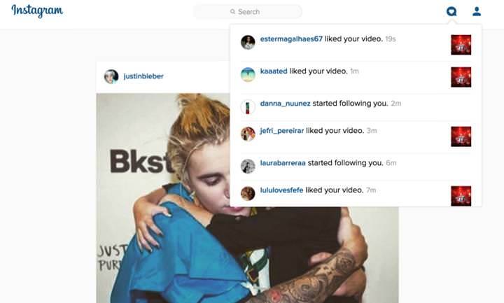 Instagram'ın web arayüzüne bildirim özelliği geldi - 1
