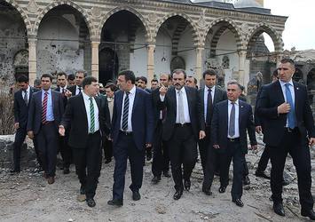 Bakan Yılmaz, Sarı ve Ünal, Sur'da incelemede bulundu