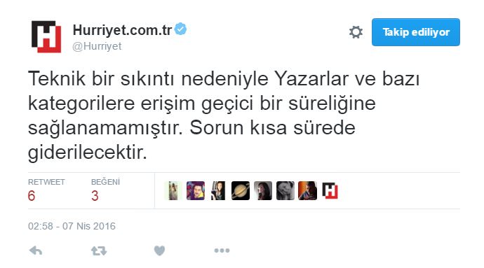 Hürriyet Ayşe Arman'ın yazısına erişimi engelledi - 1