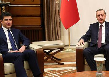 Cumhurbaşkanı Erdoğan IKBY Başbakanı Barzani'yi kabul etti