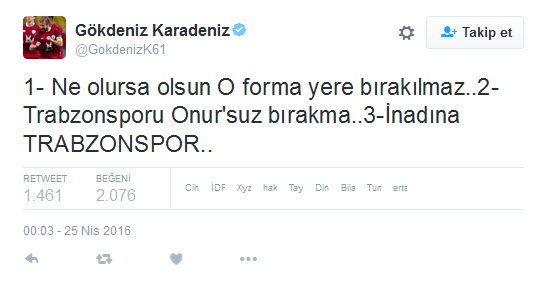 "Trabzonspor'u Onur'suz bırakma!..". - 1