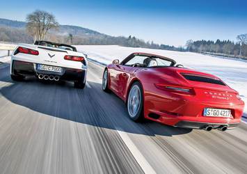 Porsche 911 ve Corvette C7 karşı karşıya