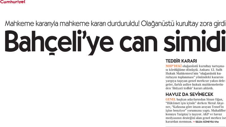 Cumhuriyet MHP’yi kızdırdı