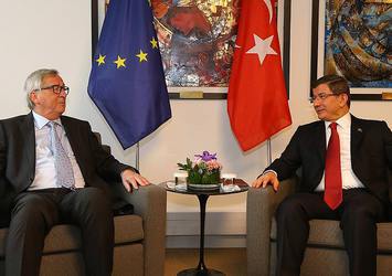 Davutoğlu ile Juncker 'vize'yi görüştü