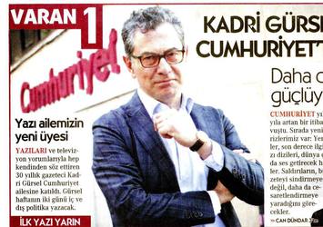 Cumhuriyet'e bir Erdoğan düşmanı daha: Kadri Gürsel