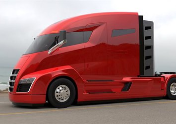Otomobilden sonra şimdide elektrikli TIR!