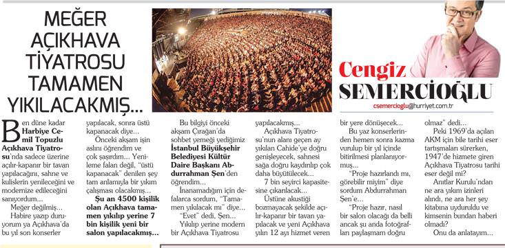 Harbiye Açıkhava Sahnesi yıkılacak mı? - 1