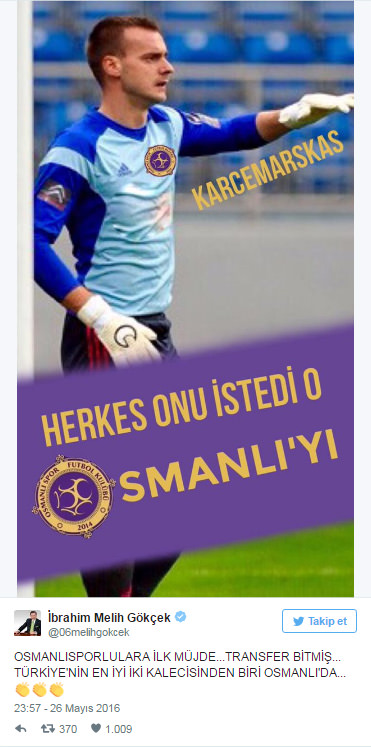 Osmanlıspor'un transferlerini Melih Gökçek açıkladı! - 1