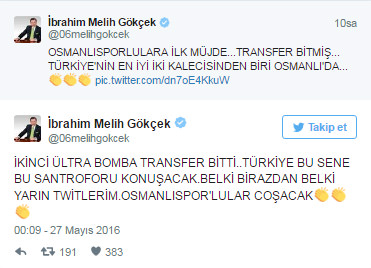 Osmanlıspor'un transferlerini Melih Gökçek açıkladı! - 2