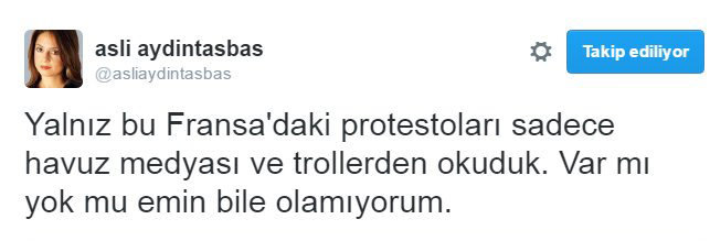 Aslı Aydıntaşbaş'tan skandal Fransa tweet'i - 1