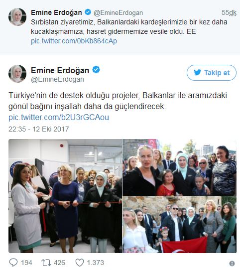Emine Erdoğan Twitter'dan ilk paylaşımını yaptı - 2