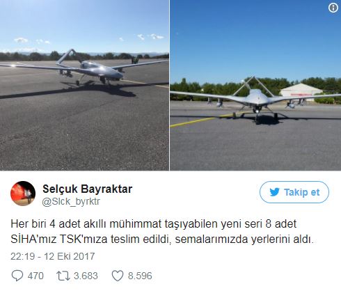 8 SİHA TSK’ya teslim edildi