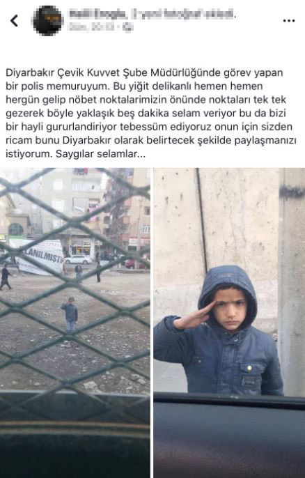 Küçük çocuktan polisi gururlandıran hareket - 1