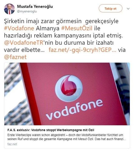 Vodafone Almanya’dan skandal Mesut Özil kararı - 1