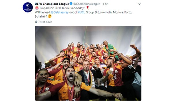 UEFA'dan Fatih Terim'e doğum günü mesajı - 1