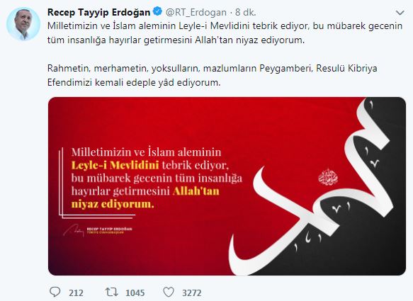 Başkan Erdoğan'dan Mevlid Kandili mesajı - 1