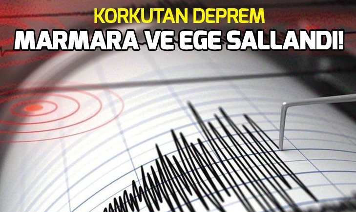 Ayvacık’taki deprem anı güvenlik kameralara yansıdı!