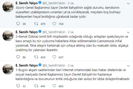 Son dakika: MHP'den "Devlet Bahçeli" açıklaması: Sağlık durumuna ilişkin yapılan haberler... - 1