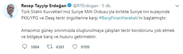 Barış Pınarı harekatı nedir? Barış Pınarı harekatı nereye yapılıyor? Barış Pınarı ne demek? - 1