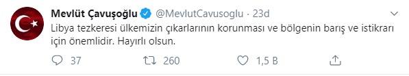 disisleri-bakani-cavusoglundan-libya-tezkeresi-icin-hayirli-olsun-mesaji-1577979651564.jpg Dışişleri Bakanı Çavuşoğlu'ndan Libya tezkeresi için "hayırlı olsun" mesajı - 1
