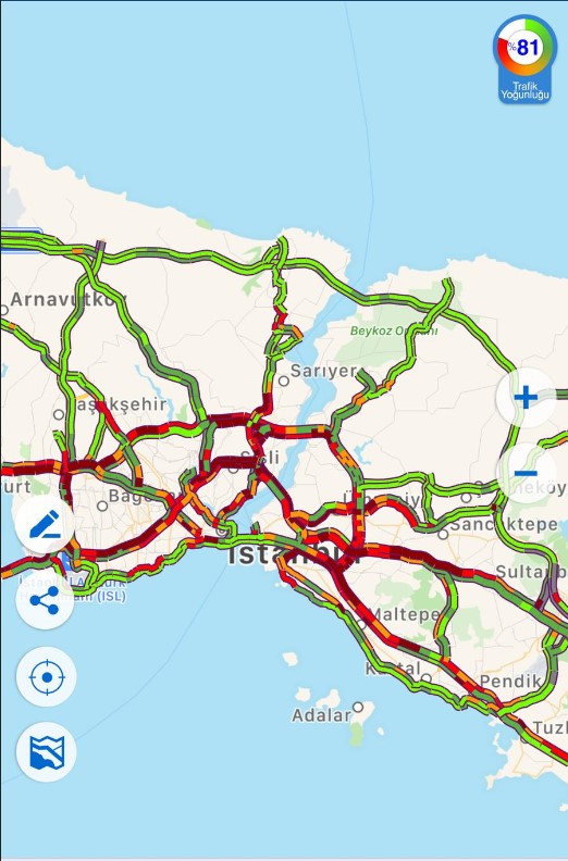 İstanbul’da trafik çilesi! Yüzde 81’e ulaştı...
