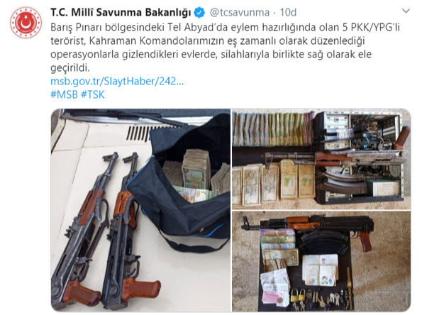 Son dakika: Tel Abyad’da 5 terörist sağ olarak yakalandı