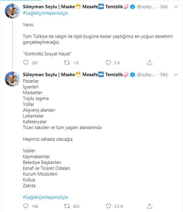 Son dakika: Koronavirüsle mücadelede yeni dönem: Yarın en yoğun denetim yapılacak