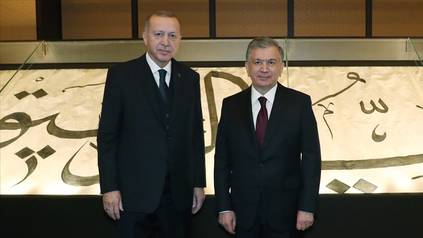 Son dakika: Başkan Erdoğan Özbekistan Cumhurbaşkanı Şevket Mirziyoyev ile görüştü
