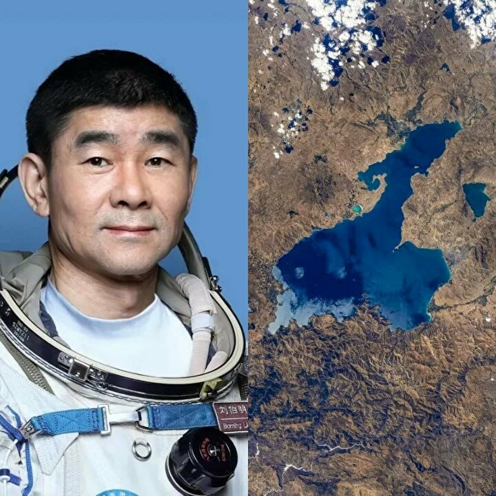 Nasanın ardından şimdi de Çinli astronot! Van Gölünü Anka kuşuna benzetti