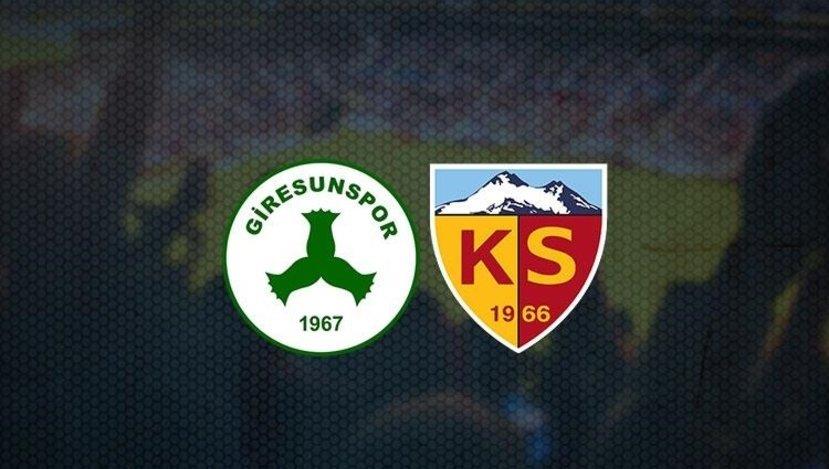 Giresunspor - Kayserispor maçı 11leri belli oldu