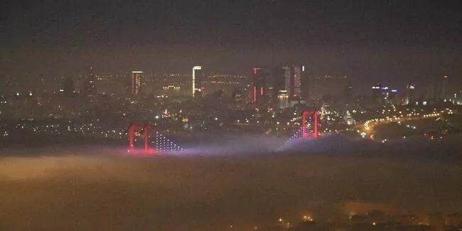 İstanbulda gece yarısı sis! Göz gözü görmedi! Sis neden olur? Sis nasıl oluşur?