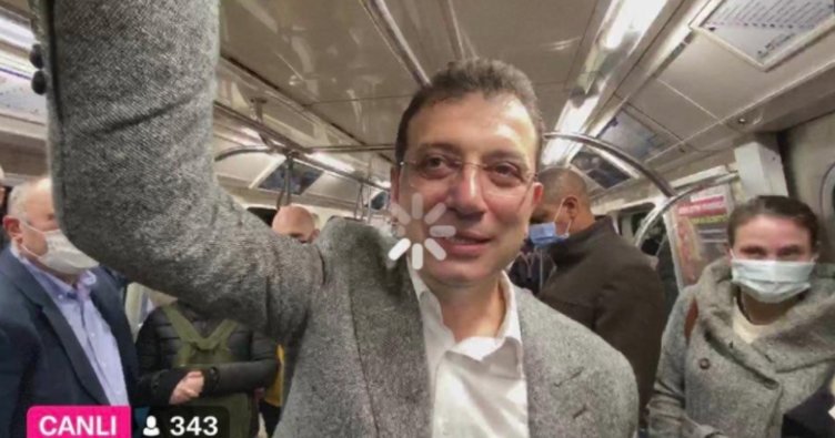 CHPli İBB Başkanı Ekrem İmamoğlu metroda internet var yayını yaparken bağlantı gitti!
