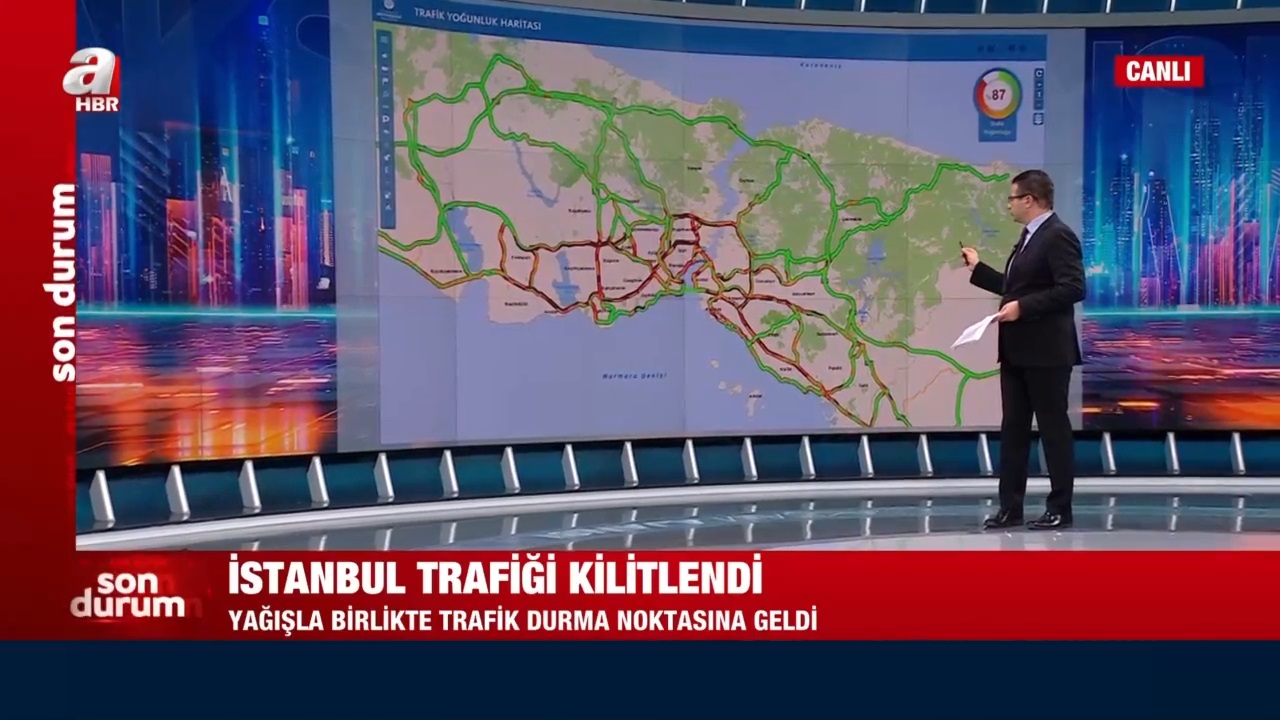 SON DAKİA | İstanbul trafiği kilitlendi! Yoğunluk seviyesi yüzde 87yi gördü