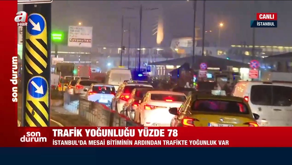 SON DAKİKA | İstanbul’da cuma trafiği çileye döndü! Yoğunluk yüzde 80e ulaştı