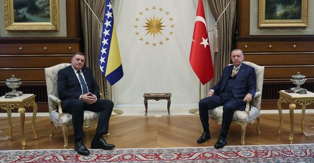 Son dakika: Başkan Erdoğan, Bosna Hersek Devlet Başkanlığı Konseyi Üyesi Milorad Dodiki kabul etti