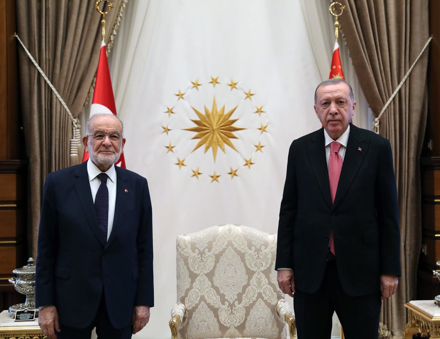 Başkan Erdoğan Temel Karamollaoğlunu kabul etti