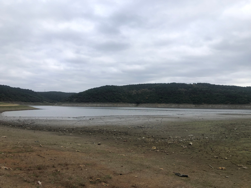 Alibeyköy Barajı gün geçtikçe kurumaya yüz tuttu! Son görüntüler korkuttu