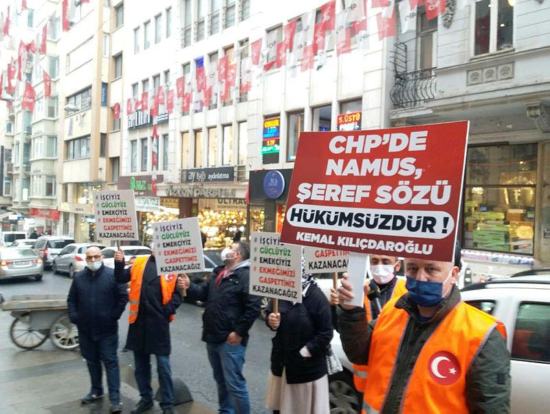 TÜİKi basan CHP lideri Kemal Kılıçdaroğlu işçileri görmedi!