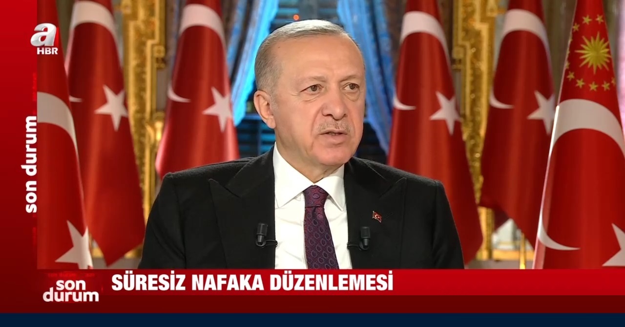 Süresiz nafaka kalkıyor mu? Başkan Erdoğan A Haberde açıkladı