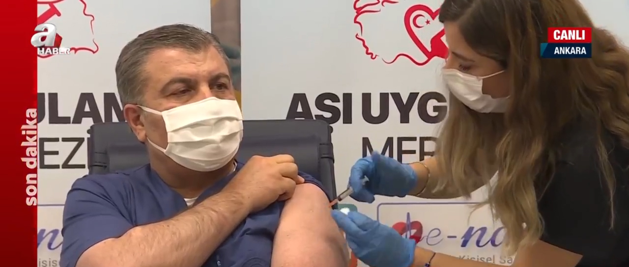 Son dakika: Sağlık Bakanı Fahrettin Koca Turkovac aşısı oldu
